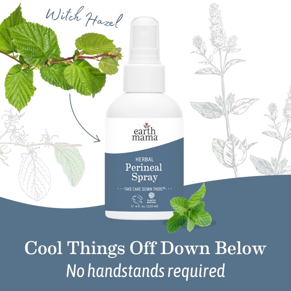 Earth Mama Herbal Perineal Spray for Pregnancy and Postpartum, 120ml - Available at All In One Marketplace Canada