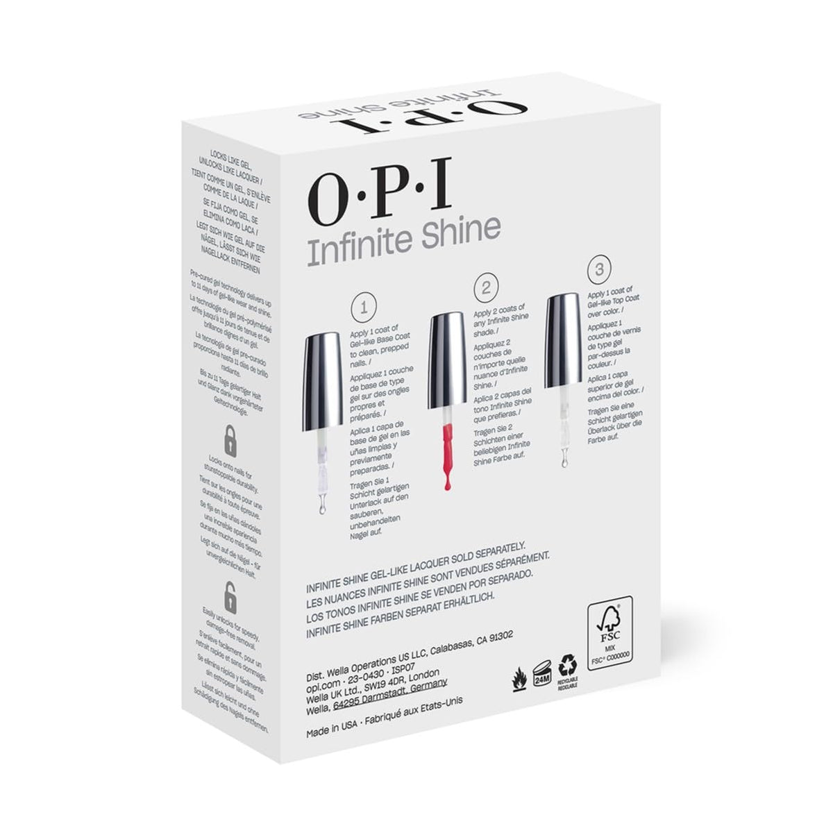 OPI Infinite Shine Long-Wear Lacquer Base & Top Coat Duo Pack, (2 x 0.5 fl oz)