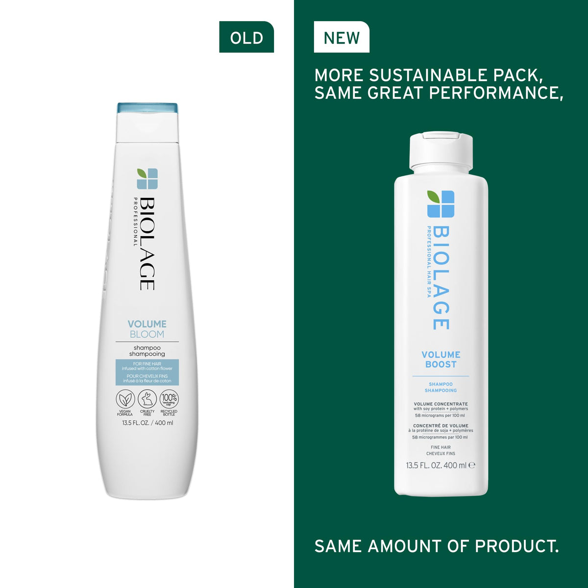 Biolage VolumeBoost Shampoo, Lightweight Volume & Shine, For Fine Hair, Paraben & Silicone-Free, Vegan