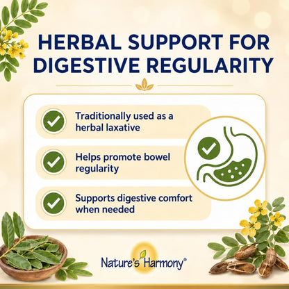 Nature’s Harmony Stomach Ease – Herbal Laxative for Digestive Comfort & Bowel Regularity – Senna, Cascara & Peppermint – 250 Tablets 🍁 All In One Marketplace Canada
