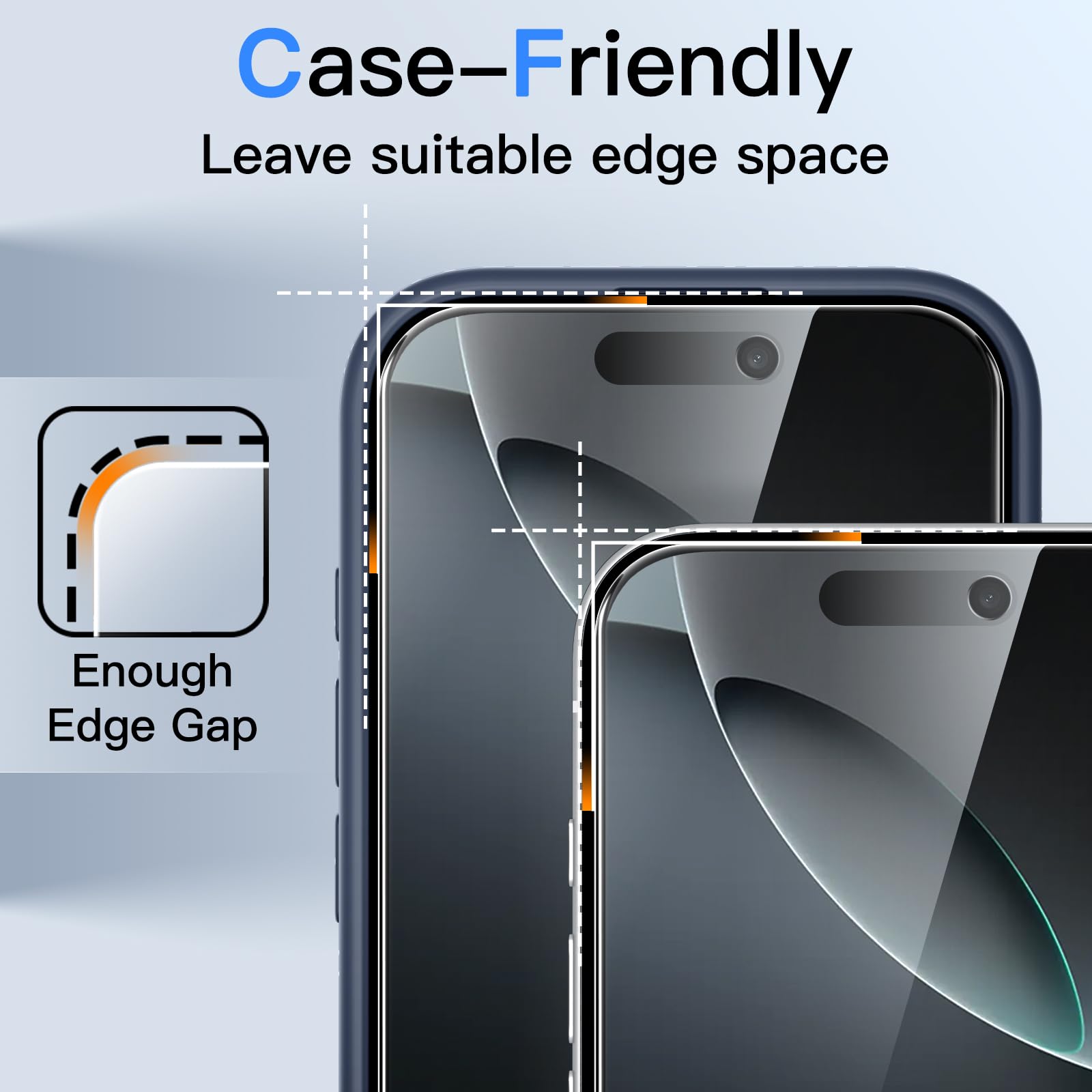 JETech Privacy Screen Protector for iPhone 16 Pro 6.3-Inch, Anti-Spy Tempered Glass Film with Easy Installation Tool, 2-Pack - Available at All In One Marketplace Canada