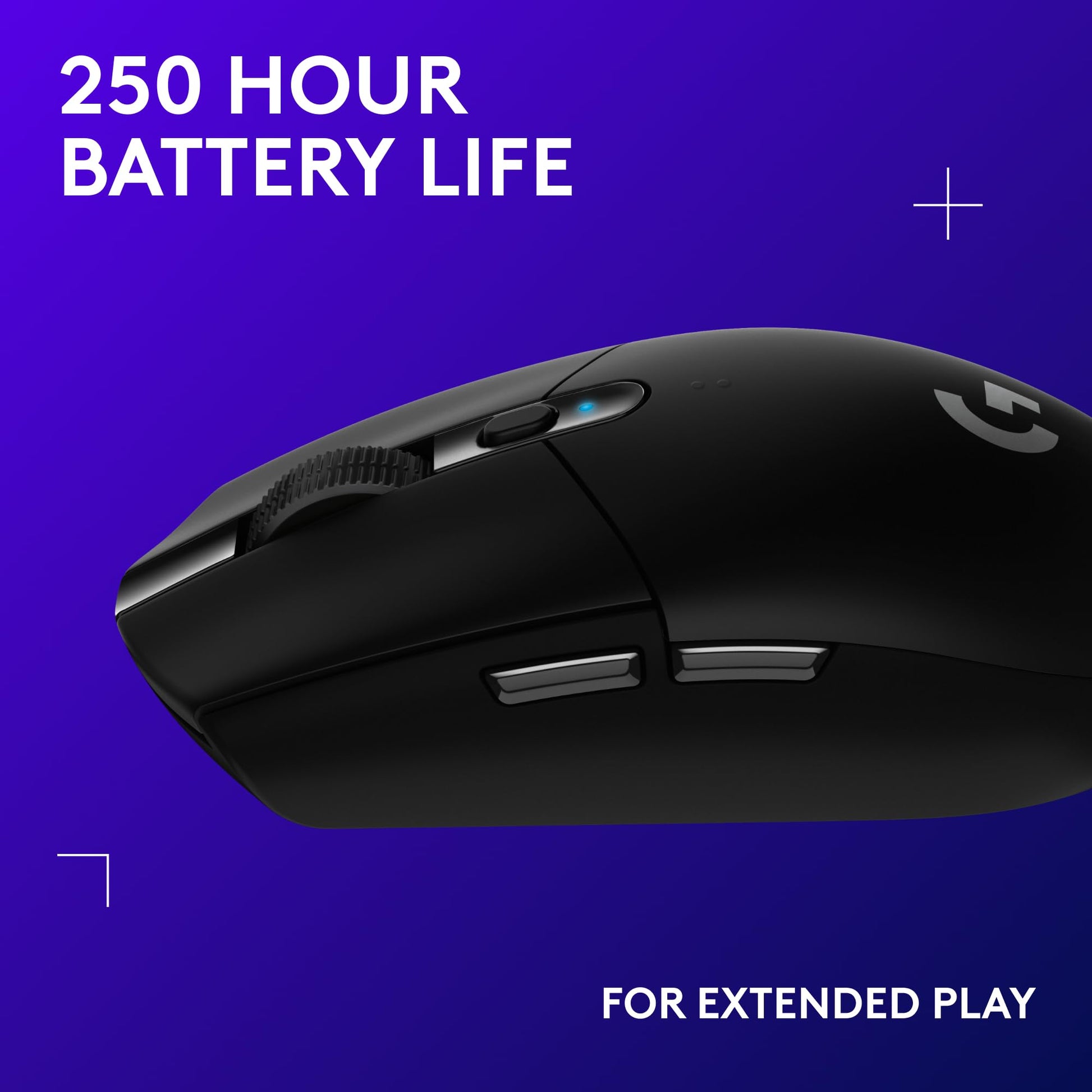 Logitech G305 Lightspeed Wireless Gaming Mouse, Hero Sensor, 12,000 DPI, Lightweight, 6 Programmable Buttons, 250h Battery, On-Board Memory, Compatible with PC, Mac - Black - Available at All In One Marketplace Canada