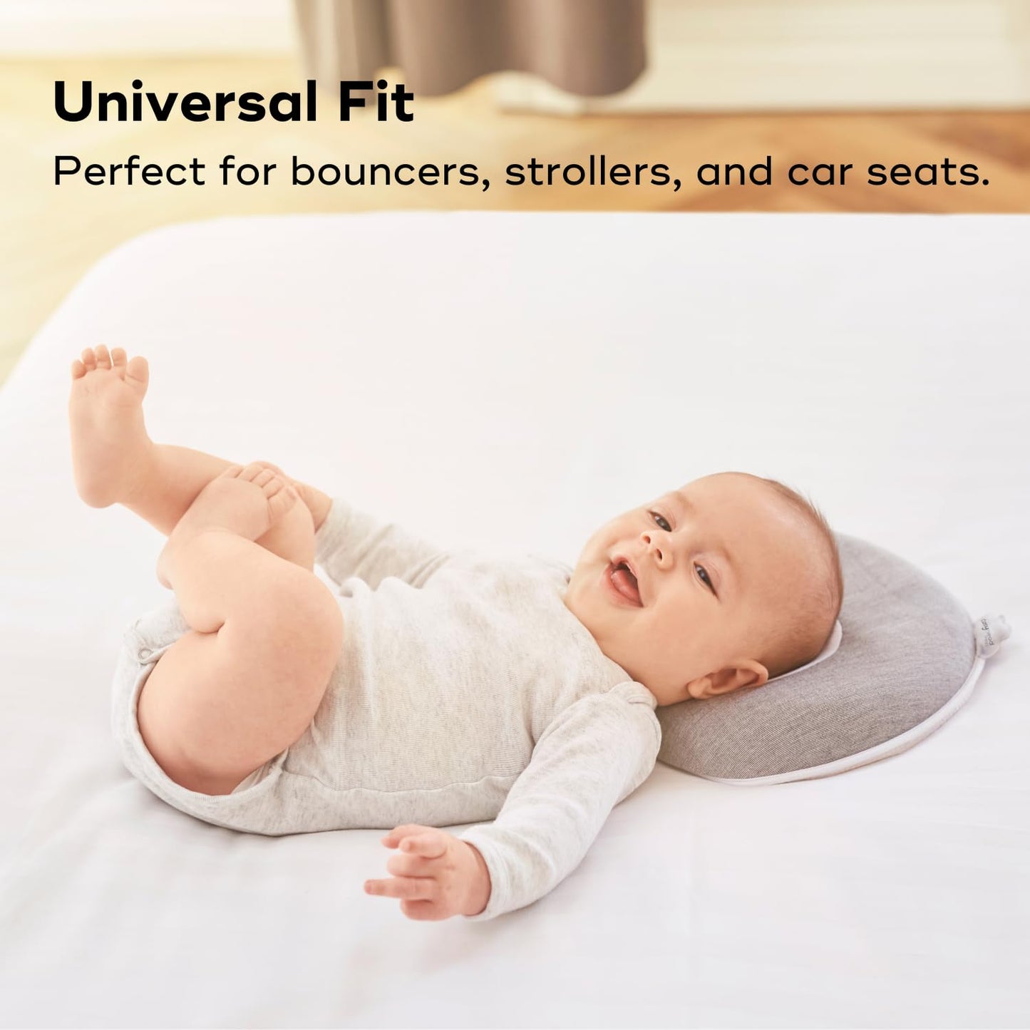 Babymoov Cosyhead Fresh Head Cushion, Gray and White – Soft Cotton Support for Baby Bouncers, Strollers & Car Seats 🍁 All In One Marketplace Canada