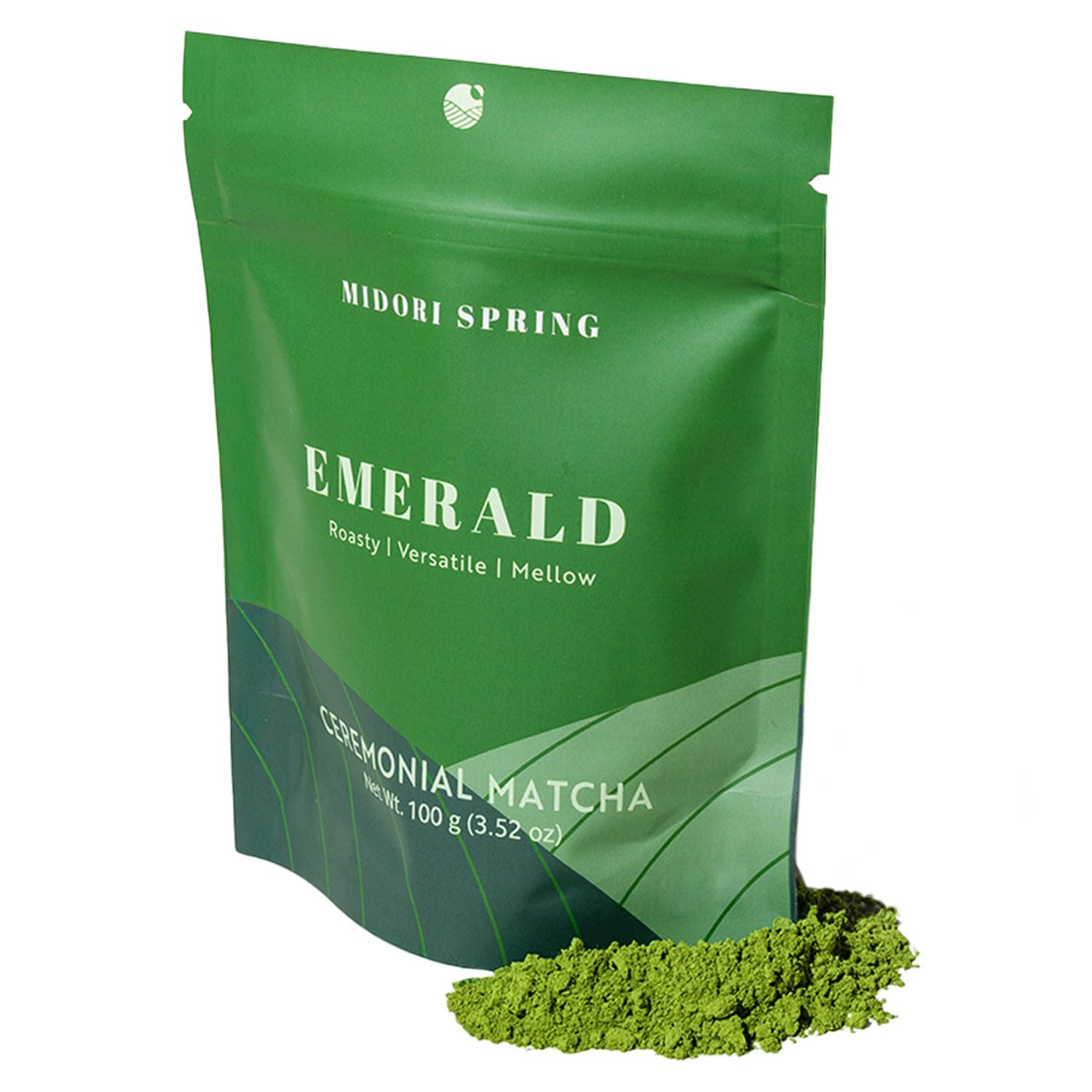 Midori Spring Ceremonial Matcha Powder Emerald - Organic Japanese Grade (100g)