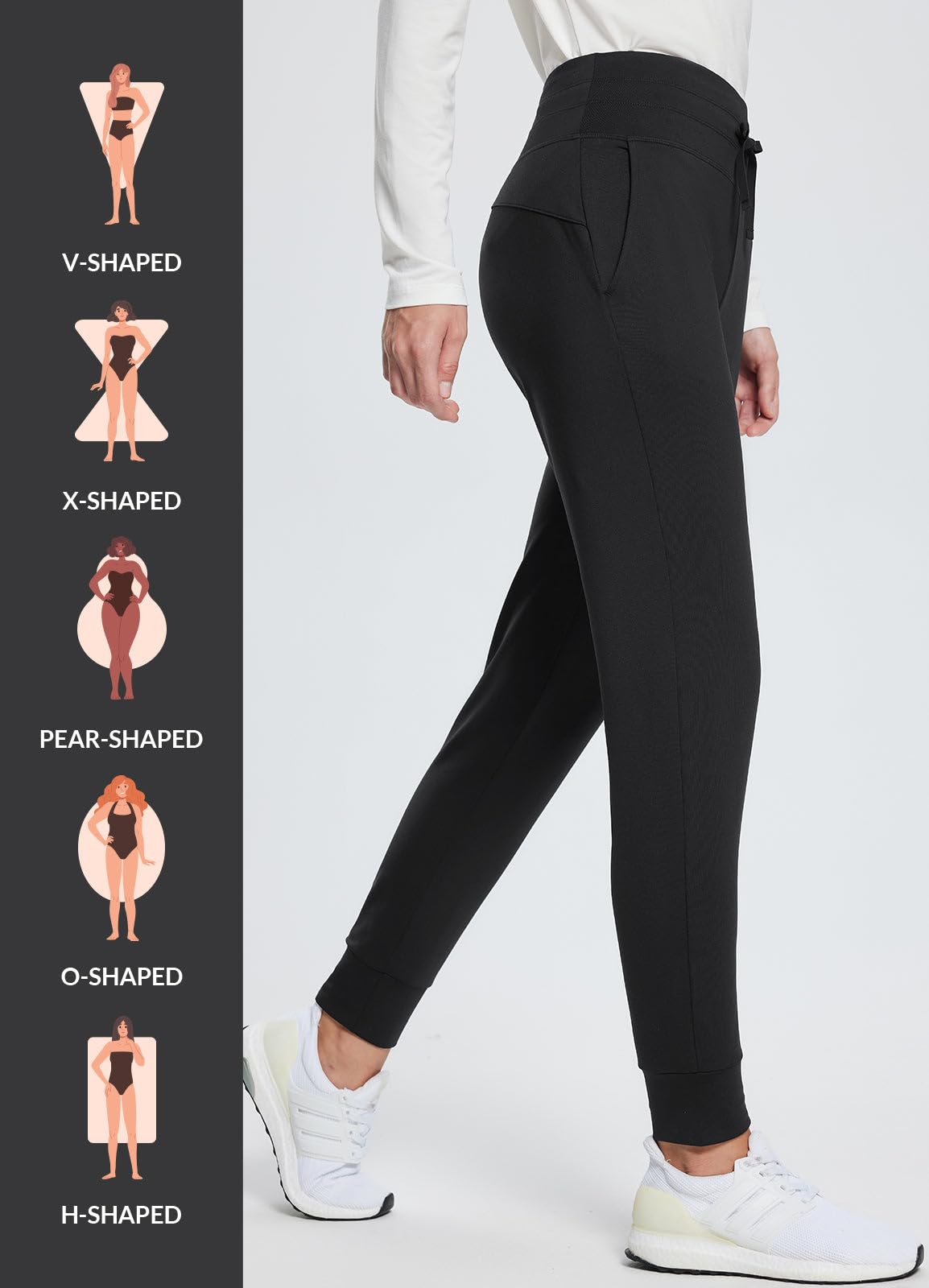 baleaf Women's Fleece Lined Pants Water Resistant Thermal Joggers Winter Running Hiking Sweatpants Snow Pants Pockets Black M 🍁 All In One Marketplace Canada