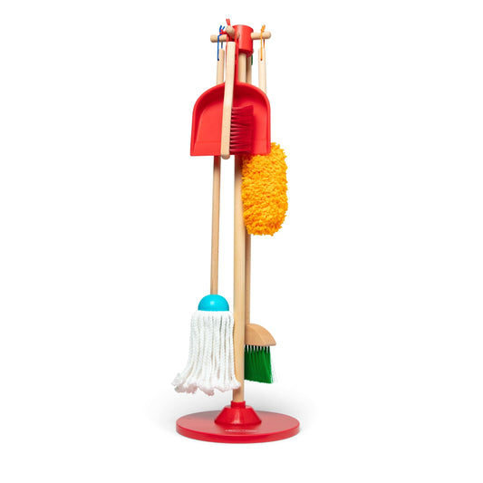 Melissa & Doug Dust Sweep Mop, 6-Pc. Toddler Cleaning Set with Kids Broom & Accessories, Preschool Learning Activities & Kids Toys for Girls & Boys 3+ - Available at All In One Marketplace Canada