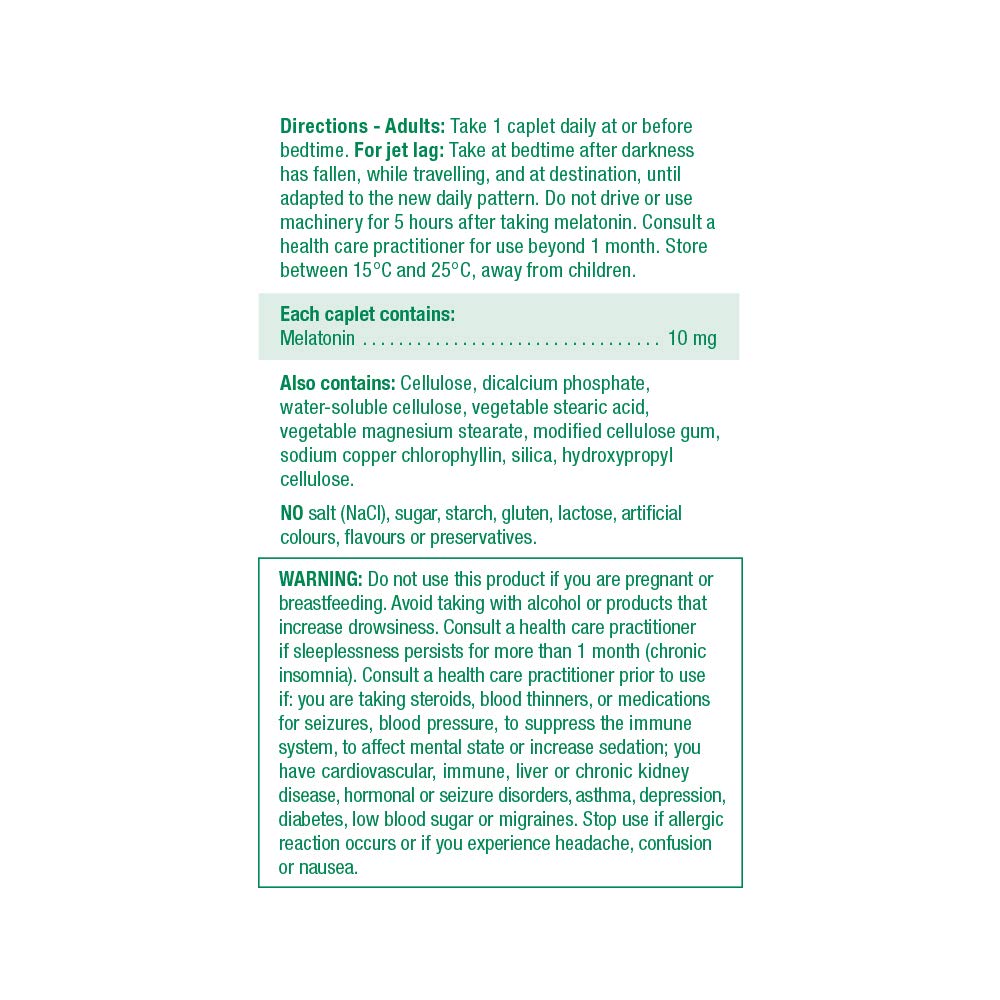 Jamieson Melatonin 10 mg Maximum Strength, 100 Bi-Layer Caplets, Dual-Action Timed Released, Improves Sleep Quality and Duration, Helps Reset the Body's Sleep-Wake Cycle. Vegetarian, Proudly Canadian