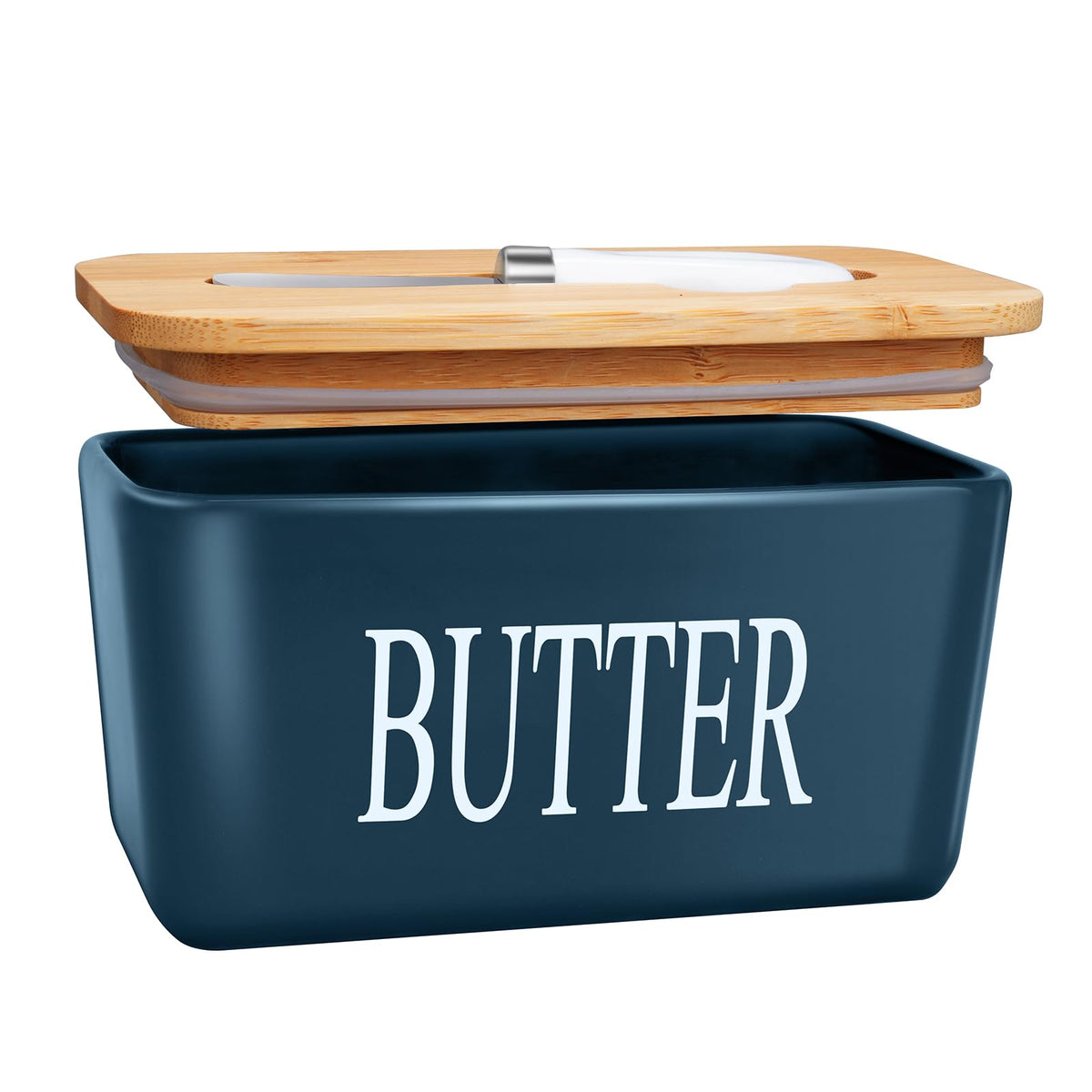 JSHKY Airtight Butter Dish with Spreader, Fits 1lb Butter Block, Navy 🍁 All In One Marketplace Canada