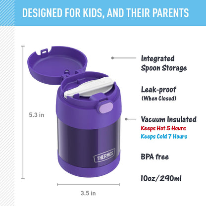 THERMOS FUNTAINER Kids Food Jar with Spoon, 10oz, Purple 🍁 All In One Marketplace Canada