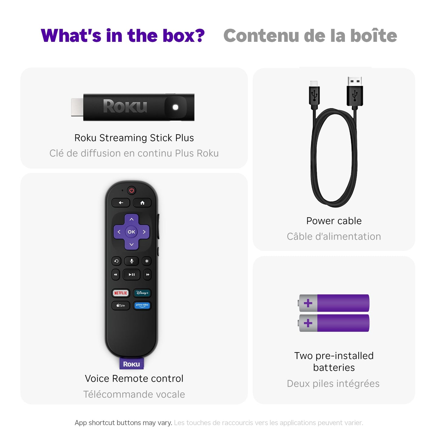 Roku® Streaming Stick™ Plus 2025 – 4K and HDR Roku Streaming Device for TV with Voice Remote – Free and Live TV