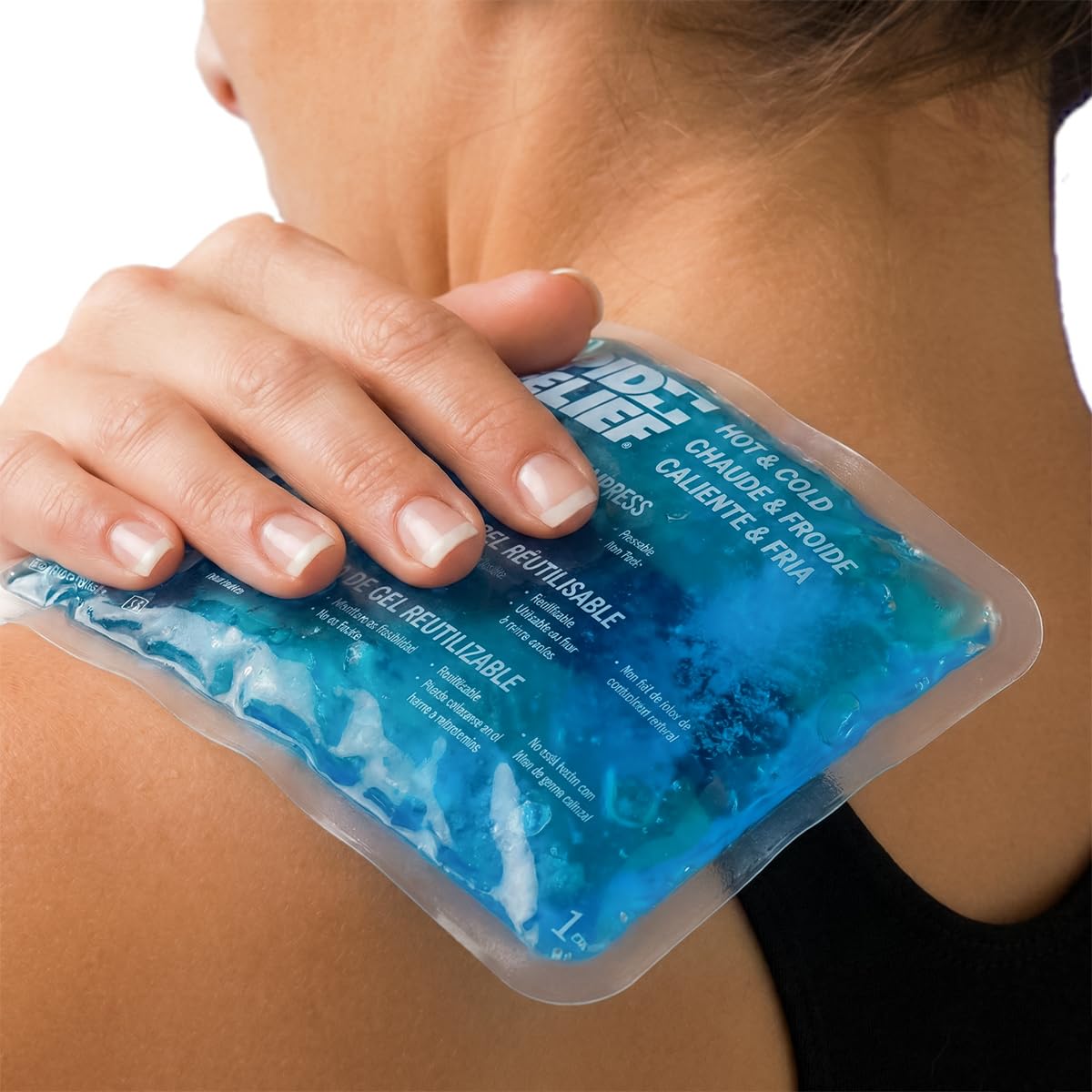 Rapid Relief Ice Pack for Injuries Reusable – Medium Ice Pack or Heat Pack with Gel That Stays Flexible When Frozen, Cold Therapy for Knee, Elbow and Muscle Aches, 5 x 9 Inch, 1 Count - Available at All In One Marketplace Canada