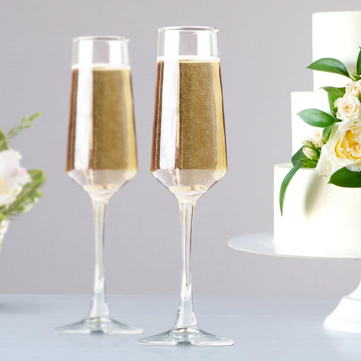 PARACITY Champagne Flutes 8.5OZ/250NL, Crystal Champagne Glasses Set of 2 🍁 All In One Marketplace Canada