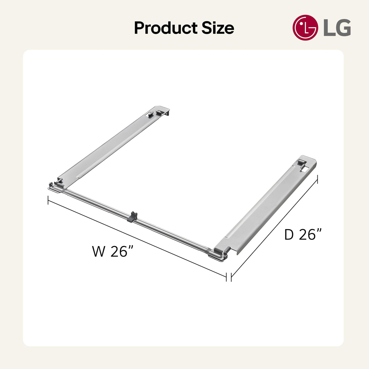 LG KSTK4 Genuine Washer & Dryer Stacking Kit (27") by LG Canada