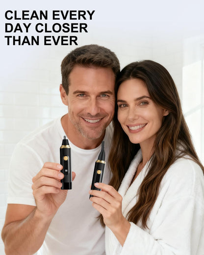 Nose Hair Trimmer 2026 Professional Nose Trimmer for Men and Women, Painless IPX7 Waterproof Eyebrow & Facial Hair Removal,USB Rechargeable with LED Display Dual-Edge Blades, Black - Available at All In One Marketplace Canada