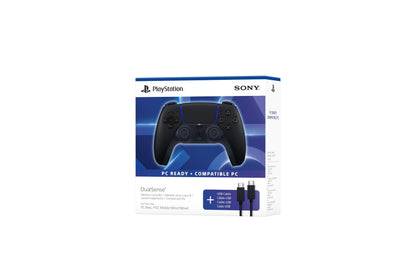 DualSense Wireless Controller – Midnight Black + USB Cable for PC