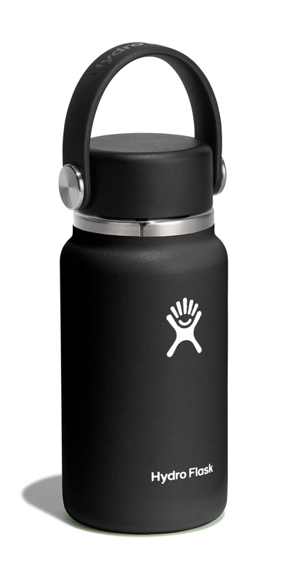 Hydro Flask Micro Bottle - Leak Proof Purse or Pocket Flask - Insulated Mini Water Bottle 6.7 Oz Black 🍁 All In One Marketplace Canada