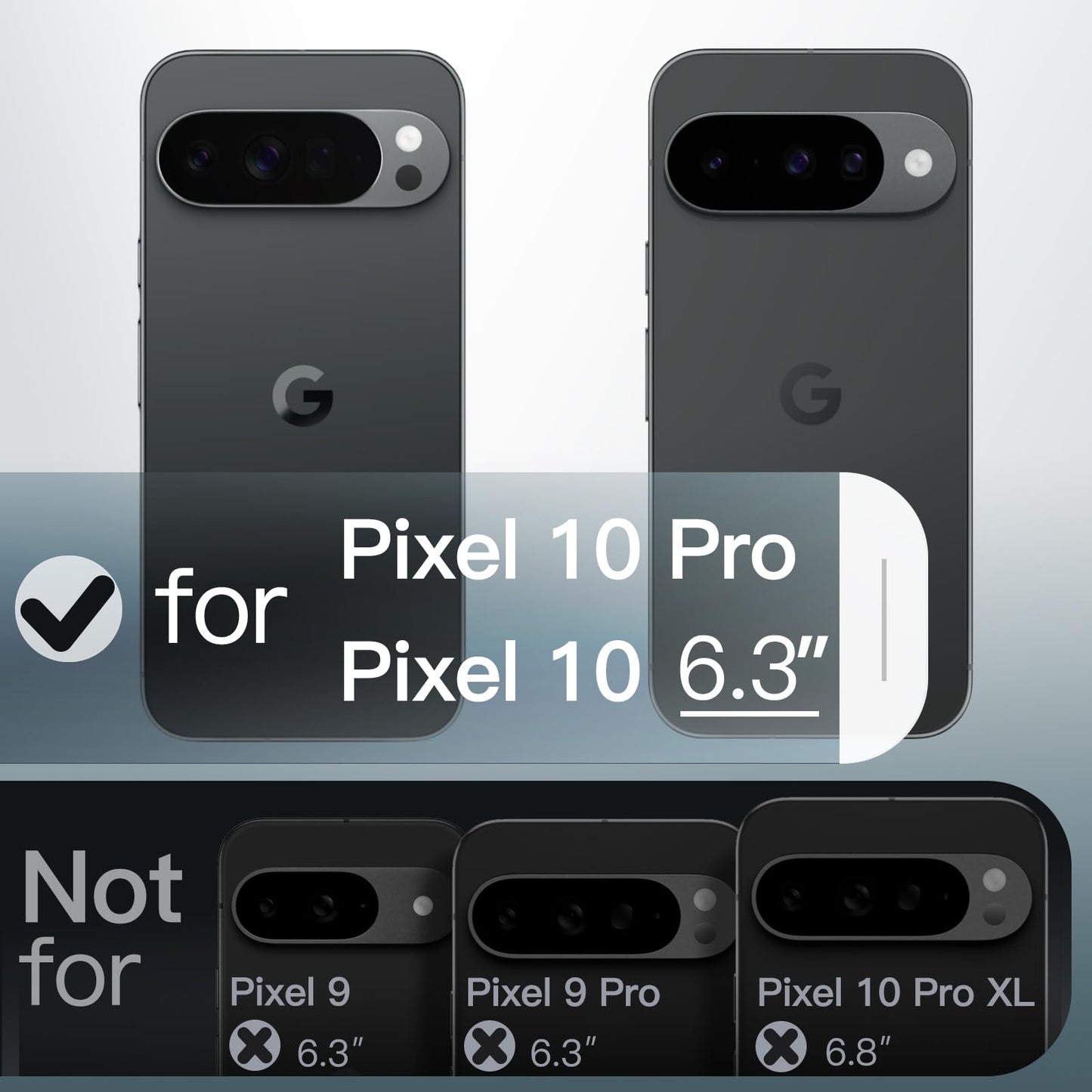 JETech Magnetic Case for Google Pixel 10/10 Pro 2025, Compatible with MagSafe and Pixelsnap Charger, Translucent Matte Back Shockproof Phone Cover (Obsidian)