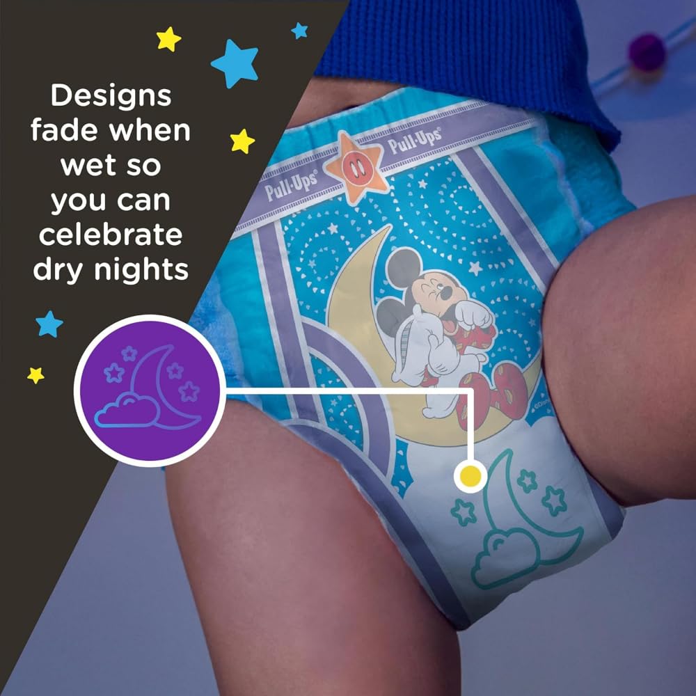 Huggies Size 5 Diapers, Boys Potty Training Underwear, Easy Open Training Pants 3T-4T, Pull-Ups Night-Time for Toddlers, 60ct, Giga Pack (Packaging May Vary)