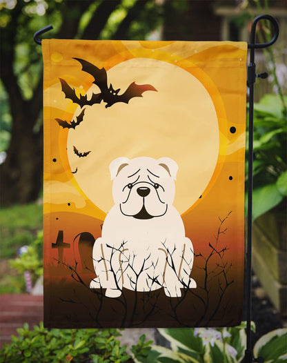 Drapeau de jardin Caroline's Treasures BB4389GF Halloween Bouledogue anglais blanc, petit, multicolore