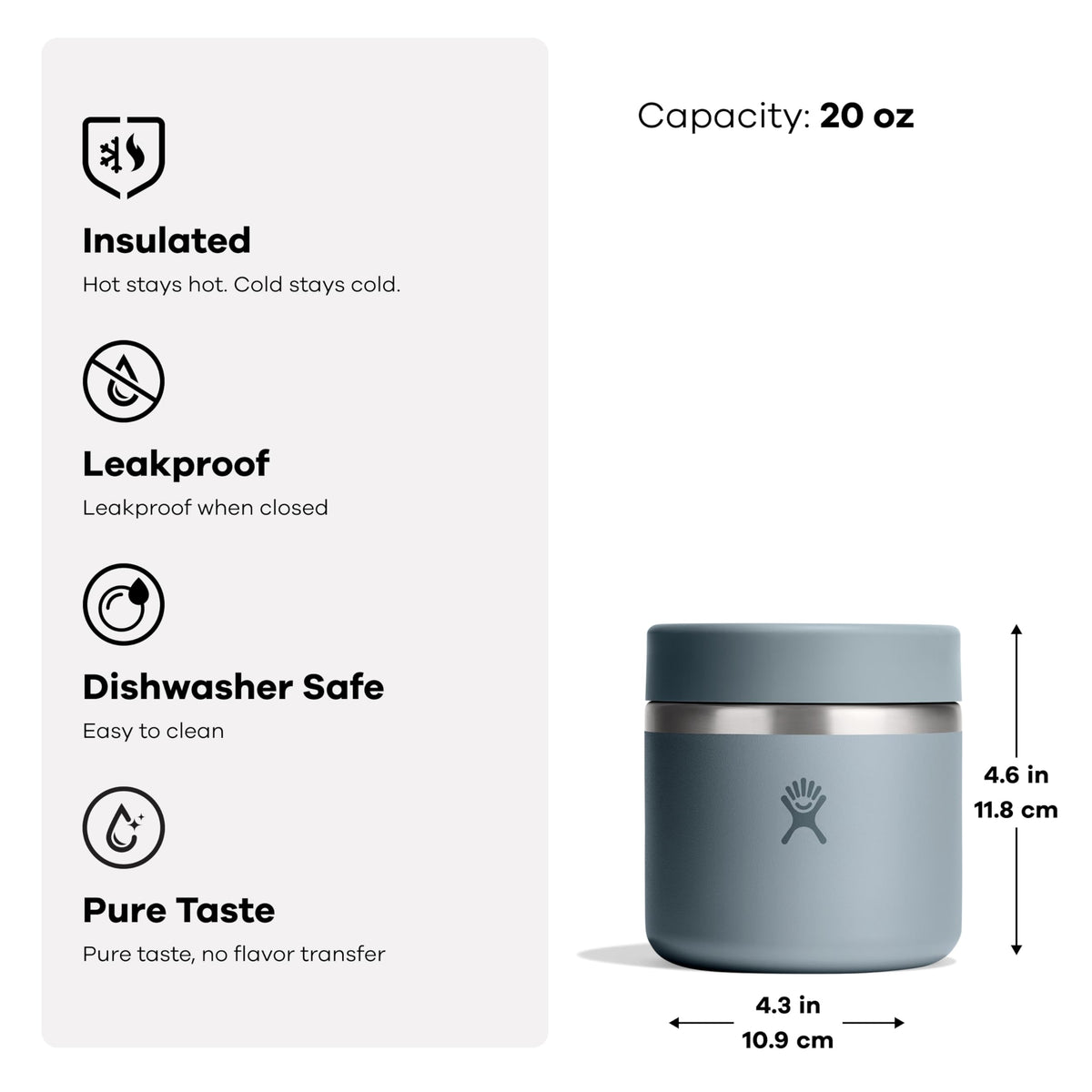 Hydro Flask Food Jar – Insulated Stainless Steel, Snack Travel Container for Hot Food & Soup 12 Oz Supernova Purple