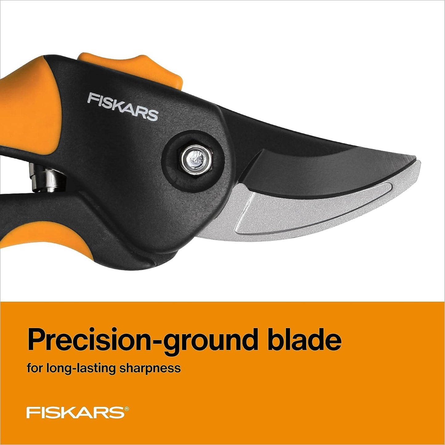 Fiskars Bypass Pruning Shears, Branch Cutter with 5/8" Cut Capacity, Garden Shears with Sharp Steel Blade, Rust Resistant, Ergonomic Pruners with Comfort Handle and Safety Lock, Gardening Hand Tools