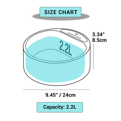 PETLESO Heated Dog Bowl, Heated Water Bowl for Outdoor Cats, Heating Chicken Waterer for Winter, Smart Thermal Bowl for Dogs Cats Chickens Birds, Provide Drinking Water for Pets, 0.58Gallons 🍁 All In One Marketplace Canada