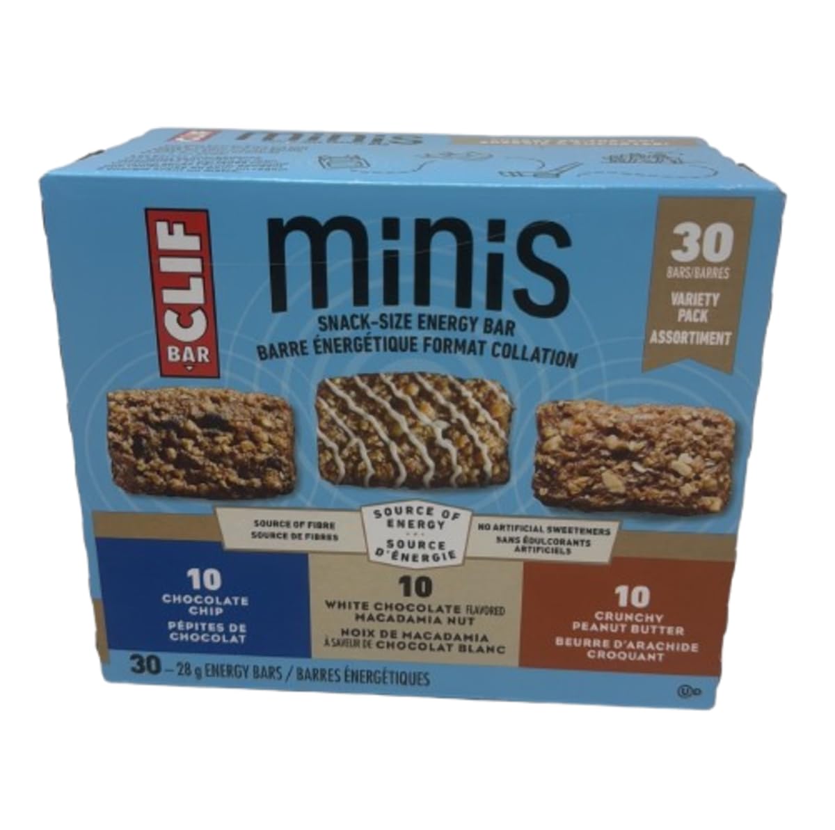 CLIF BAR Minis Variety Pack – 30 Snack Bars with Organic Oats & Plant Protein