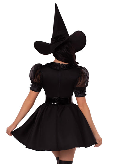 Leg Avenue Women's Plus-Size Bewitching Witch Costume, Black, 3X