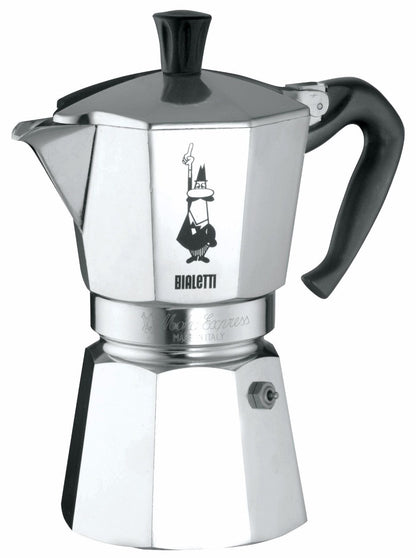 Bialetti - Moka Express: Iconic Stovetop Espresso Maker, Makes Real Italian Coffee, Moka Pot 9 Cups (14 Oz - 420 Ml), Aluminium, Silver 🍁 All In One Marketplace Canada