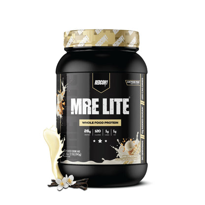 REDCON1 MRE Lite Meal Replacement Powder, Vanilla Milkshake - Animal Based Whole Food Protein Blend with MCT Oil + Pea Protein - Keto Friendly, Low Carb & Whey Free Protein Supplement (1.92 lbs) Redcon1