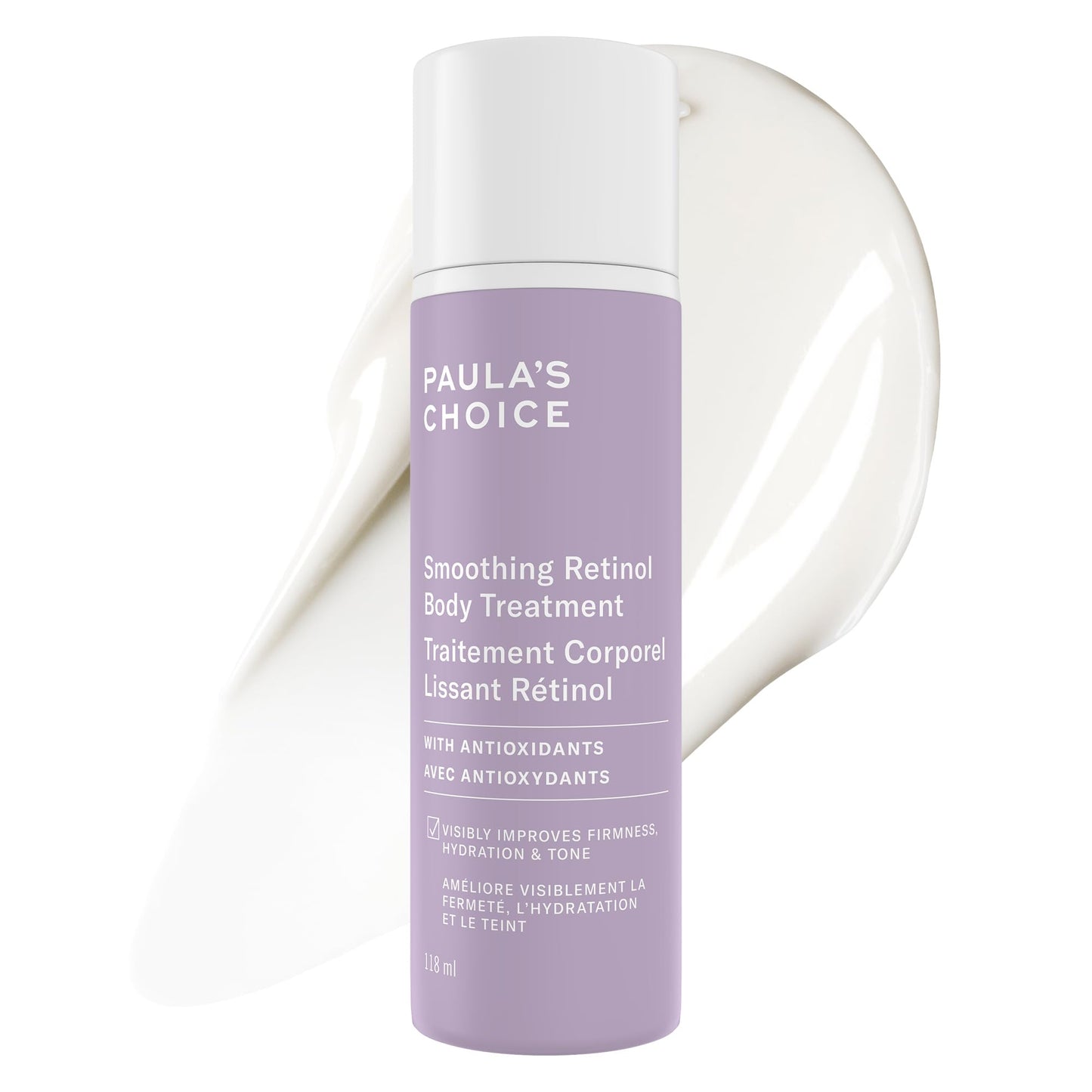 Paula's Choice Retinol Skin-Smoothing Body Treatment, Shea Butter, Vitamin C & E Lotion, Moisturizer for Discolouration, Loss of Firmness, Uneven Tone & Texture, Fragrance-Free, 118 ml - Available at All In One Marketplace Canada
