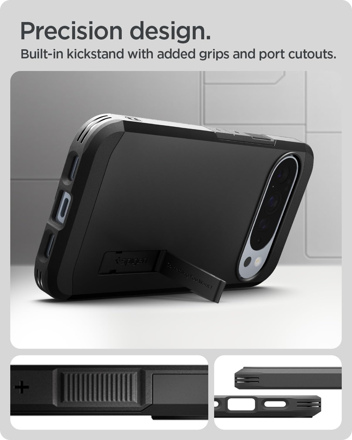 Spigen Case for Pixel 10 / Pixel 10 Pro Case, Tough Armor (AI) MagFit Designed for Google Pixel 10 / Pixel 10 Pro - Black