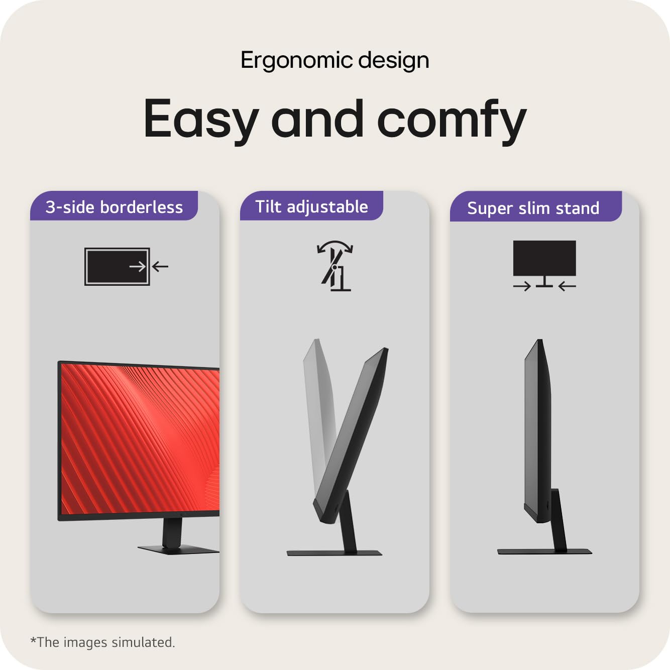 LG 32U631A 31.5" QHD Monitor, IPS Display, 100Hz, sRGB 99% (Typ.), USB-C, Reader Mode, Flicker Safe, Dynamic Action Sync, Black Stabilizer, LG Switch App, 3-Side Borderless, Tilt Adjustable