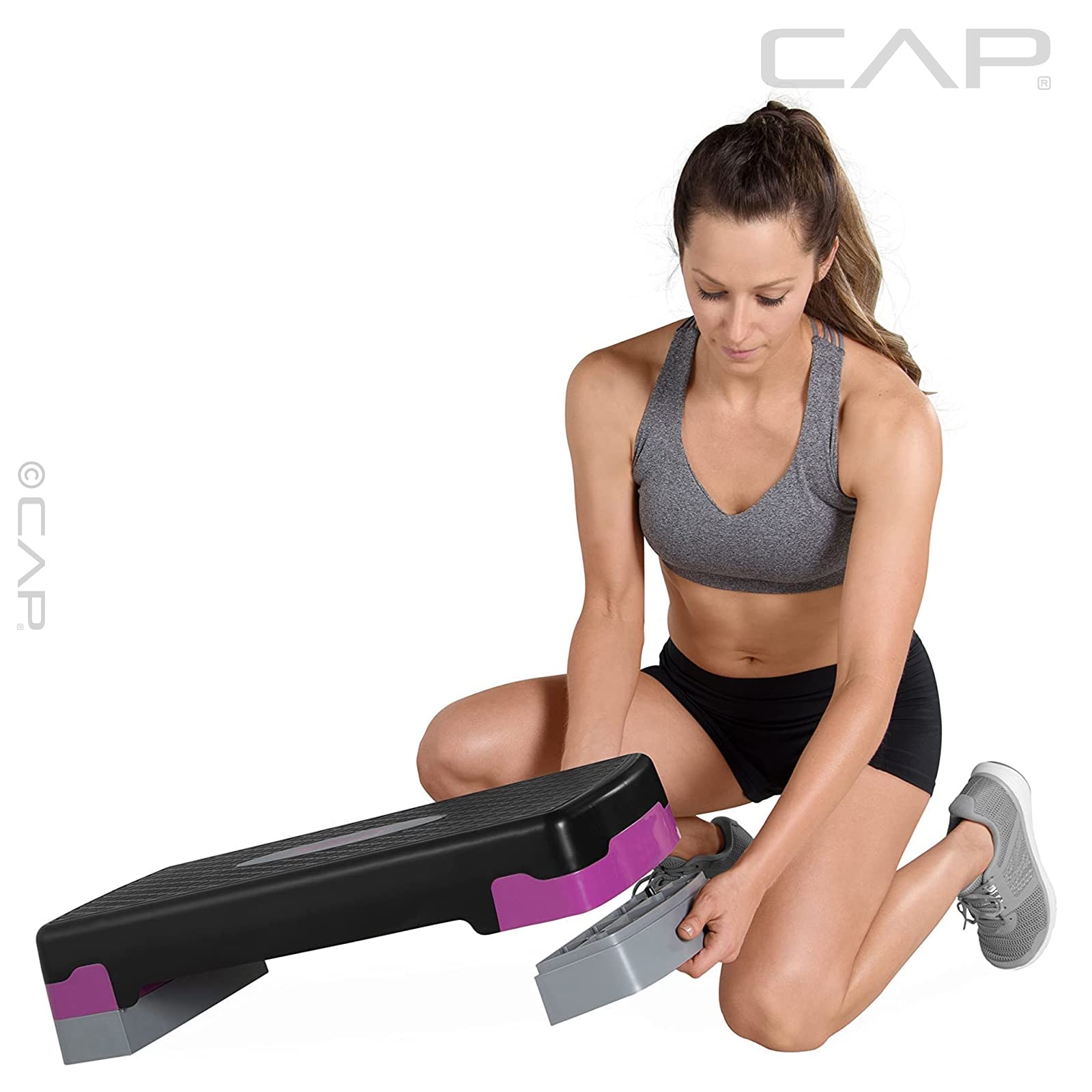Tone Fitness Compact Aerobic Step Platform | Exercise Step Tone Fitness