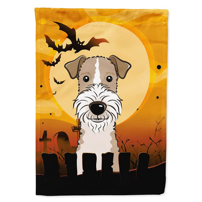 Drapeau décoratif de taille maison Caroline's Treasures BB1805CHF, motif Fox Terrier à poil dur pour Halloween, multicolore, grand format