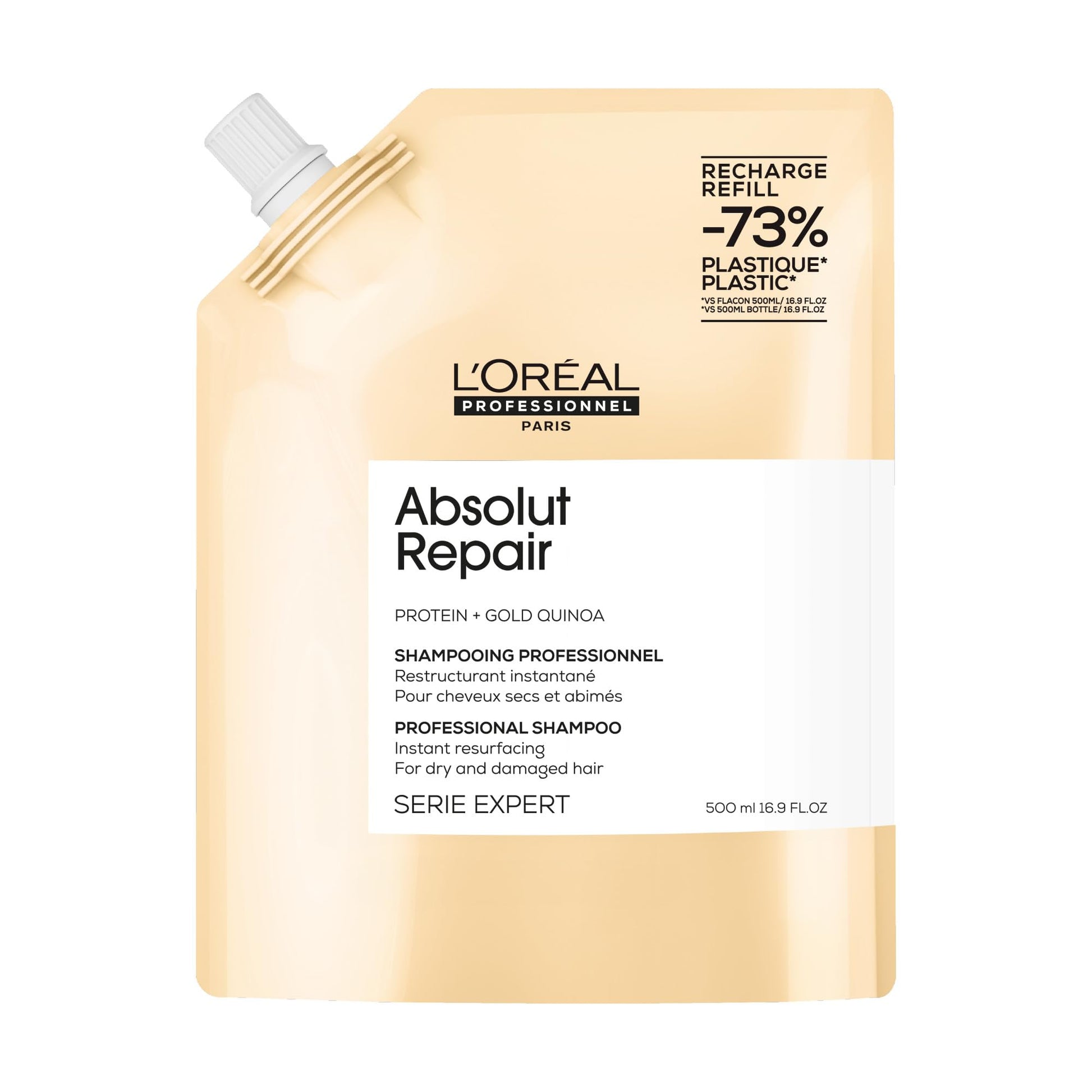 L'Oréal Professionnel Absolut Repair Shampoo Refill, Damaged Hair, 500 mL L'Oréal Professionnel Paris