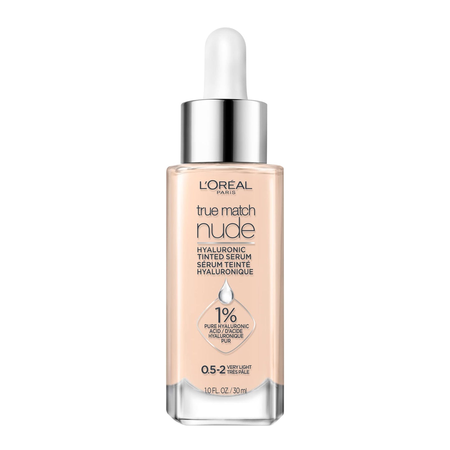 L’Oréal Paris True Match Nude Hyaluronic Foundation, Tinted Face Serum Foundation with Hyaluronic Acid for Lightweight Coverage and Instant Hydration, Radiant Finish- Very Light, 30 mL 🍁 All In One Marketplace Canada