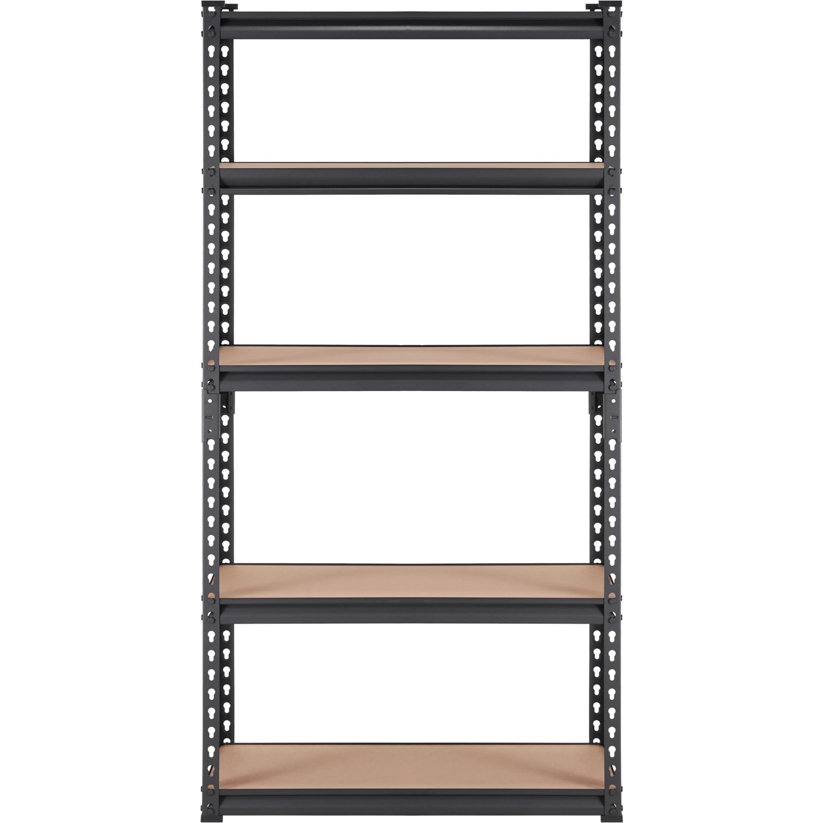 VEVOR Storage Shelving Unit, 5-Tier Adjustable, 2000 lbs Capacity, Heavy Duty Garage Shelves Metal Organizer Utility Rack, Black, 30" L x 12" W x 60" H for Kitchen Pantry Basement Bathroom Laundry