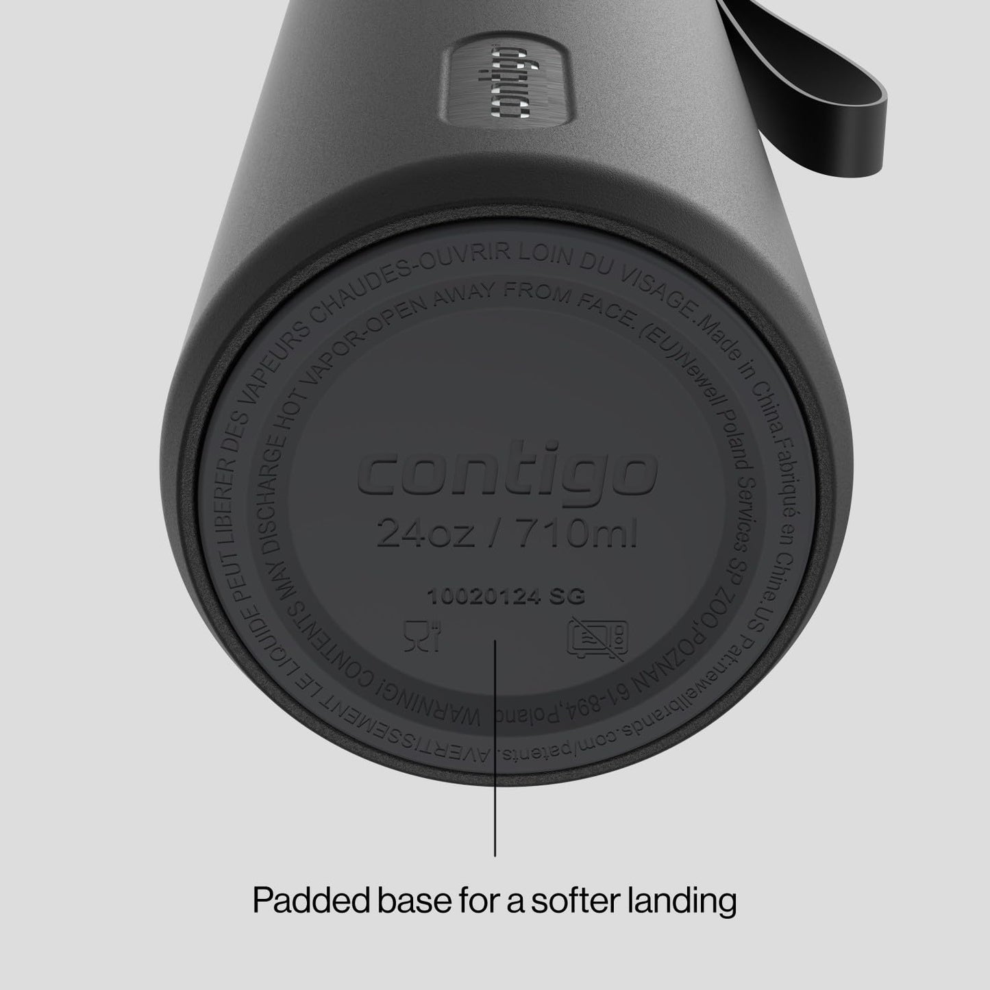 Contigo SnapSeal 24 oz Water Bottle w/Carry Strap & Reusable Straw | Vacuum-Insulated Stainless Steel for Hot & Cold Drinks | Spill-Proof Lid | BPA & Lead-Free | Dishwasher Safe 🍁 All In One Marketplace Canada