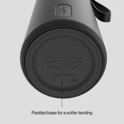 Contigo SnapSeal 24 oz Water Bottle w/Carry Strap & Reusable Straw | Vacuum-Insulated Stainless Steel for Hot & Cold Drinks | Spill-Proof Lid | BPA & Lead-Free | Dishwasher Safe 🍁 All In One Marketplace Canada