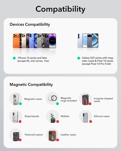 ESR for MagSafe Car Mount, Car Phone Holder for iPhone Duo/18 Pro Max/17-12