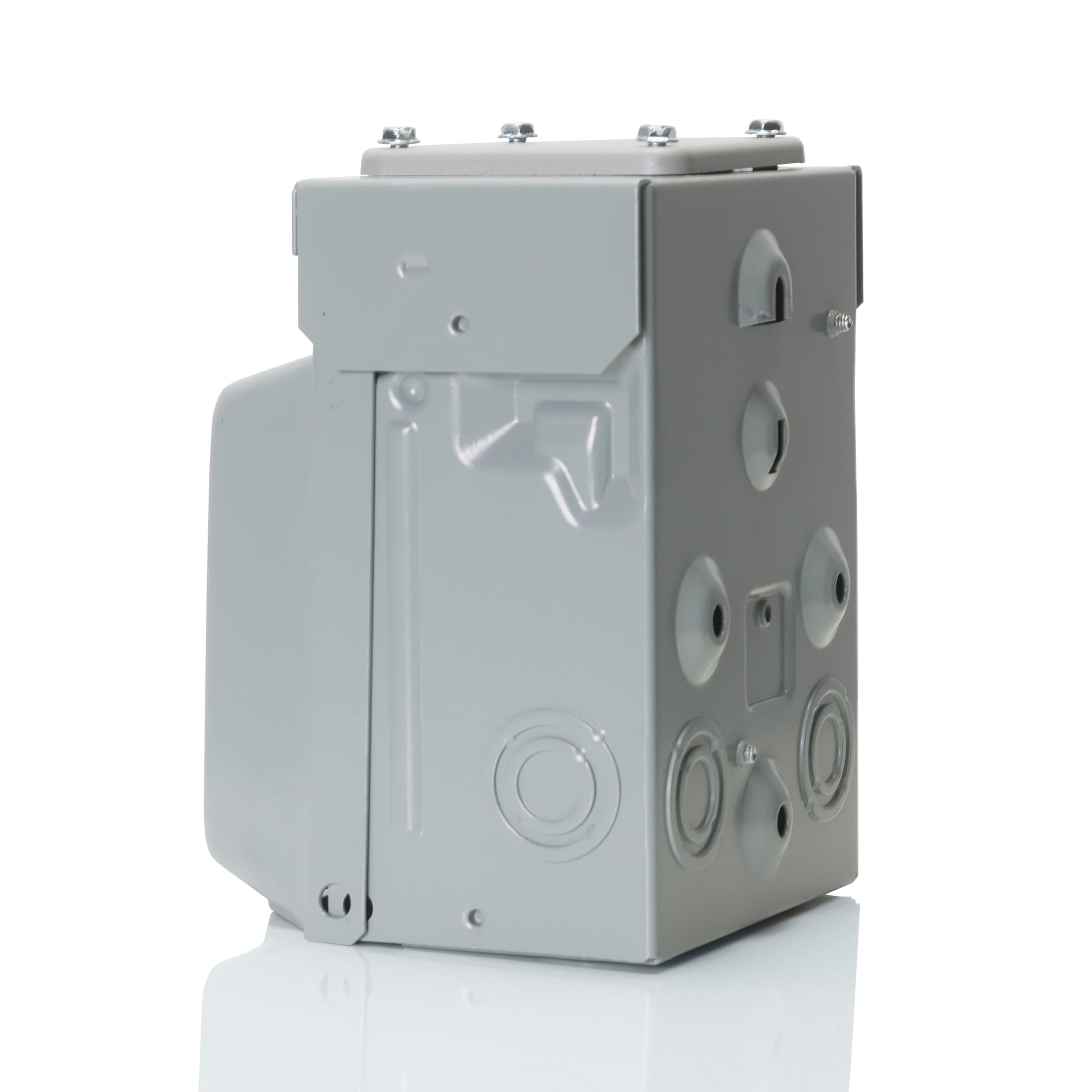 Leviton 50A Outdoor EV Charging Outlet with Metal Weather-Resistant Cover, Surface Mount, EVCVM-050, Gray Leviton