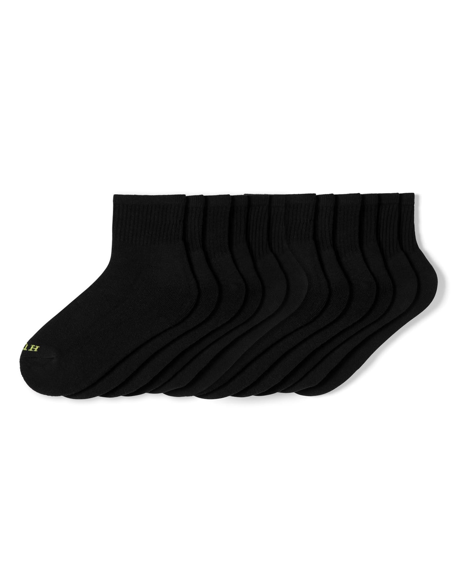 Hue Women's Mini Crew Sock 6 Pair Pack, Black - 6 Pair Pack, One Size 🍁 All In One Marketplace Canada