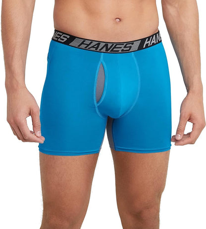 Hanes X-Temp Total Support Pouch Men's Underwear Boxer Briefs, Anti-Chafing, Moisture Wicking Underwear, 3-Pack, Size Large Hanes