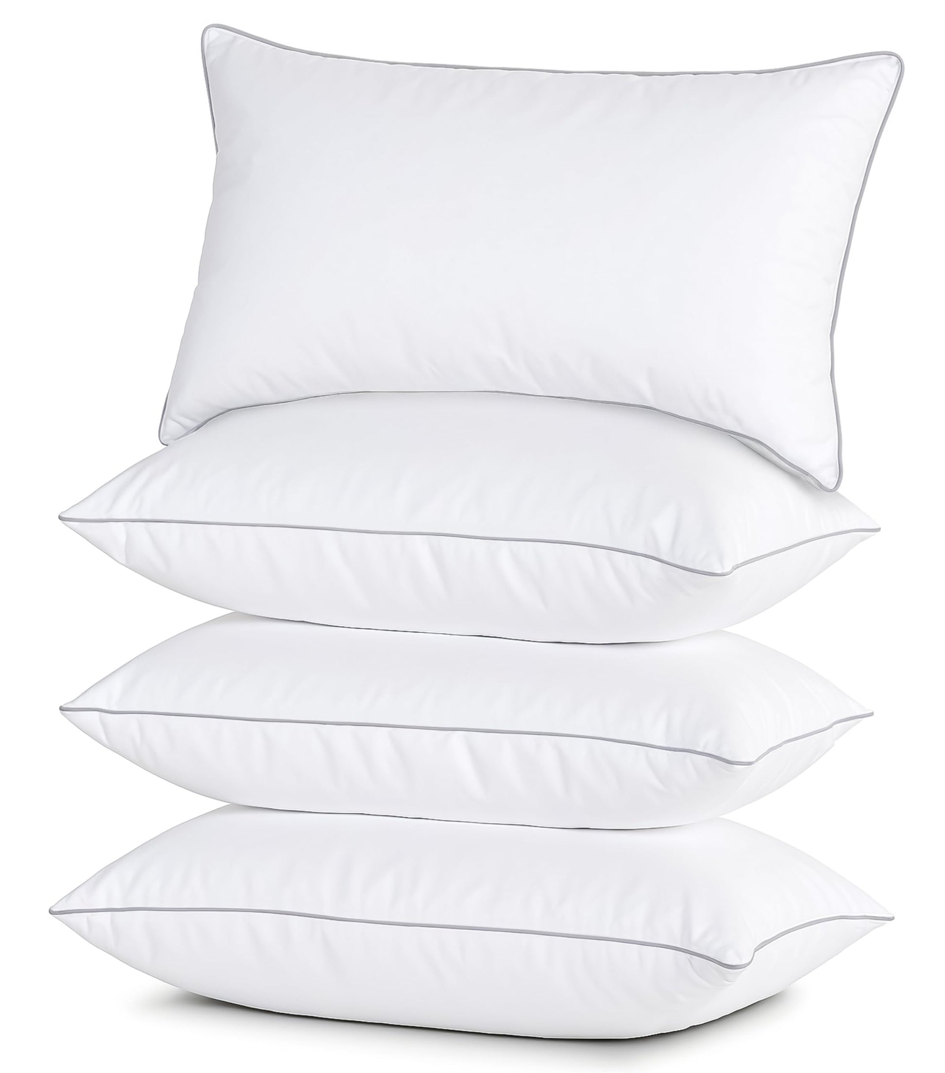 Casa Platino Bed Pillows Standard Size 4 Pack (20x26) - Down Alternative Sleeping Pillows, Hotel Quality, Hypoallergenic & Supportive for Side & Back Sleepers
