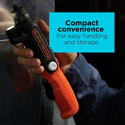 BLACK+DECKER 4V MAX* Cordless Screwdriver with LED Light (BDCSFL20C) BLACK+DECKER