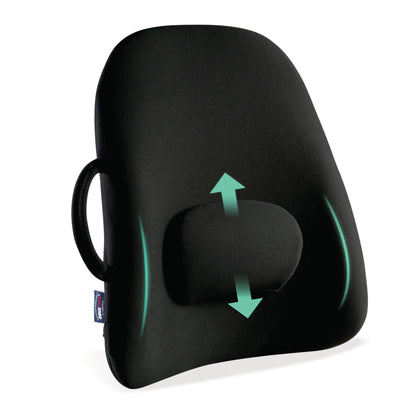 ObusForme Lowback Backrest Support - Lower Back Padded Seat Cushion and Lumbar Support Pillow, Portable Posture Support with Soft and Durable Foam
