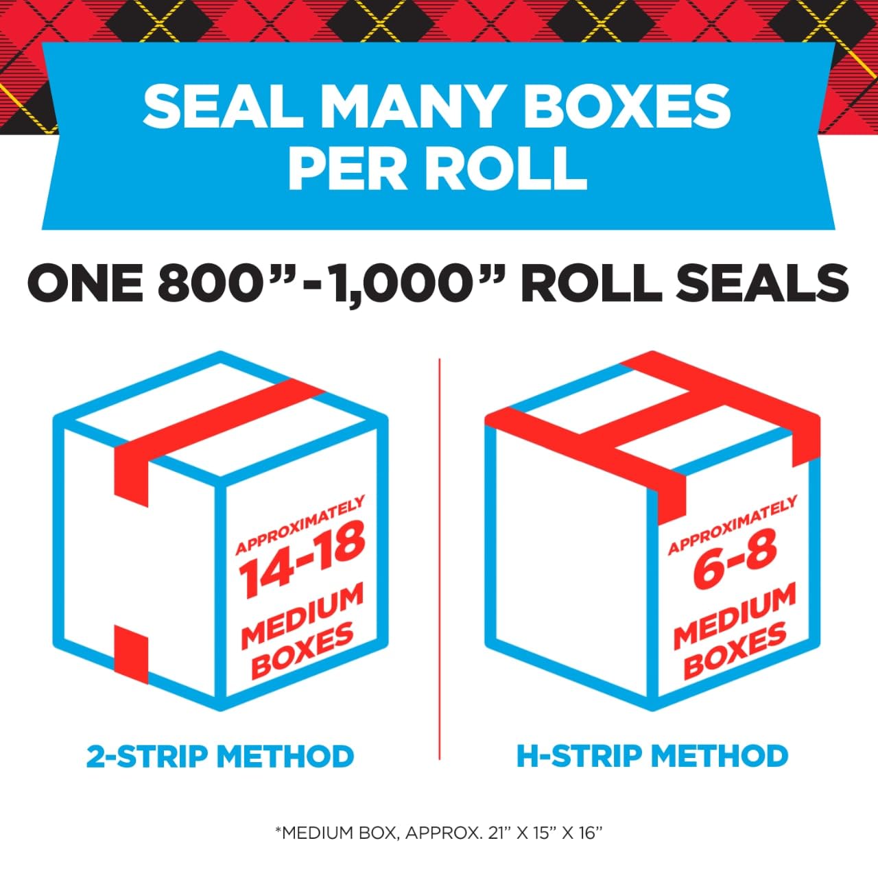 Scotch Heavy Duty Packaging Tape, 1.88 Inches x 800 Inches, 6 Rolls (142-6) Scotch