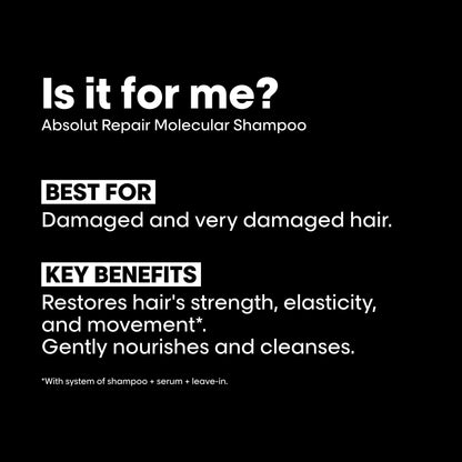 L'Oréal Professionnel Absolut Repair Molecular Shampoo, 500 mL