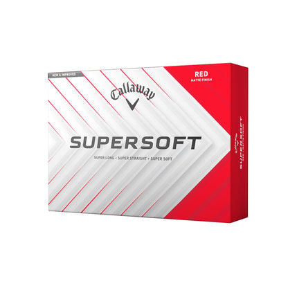 Balles de golf Supersoft de Callaway Golf (2025, rouges)